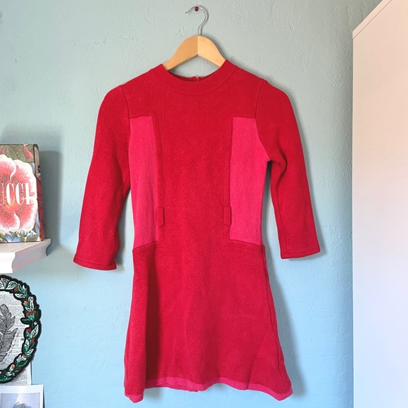 Alice + Olivia Dresses & Skirts - alice + olivia red viscose wool dress colorblock